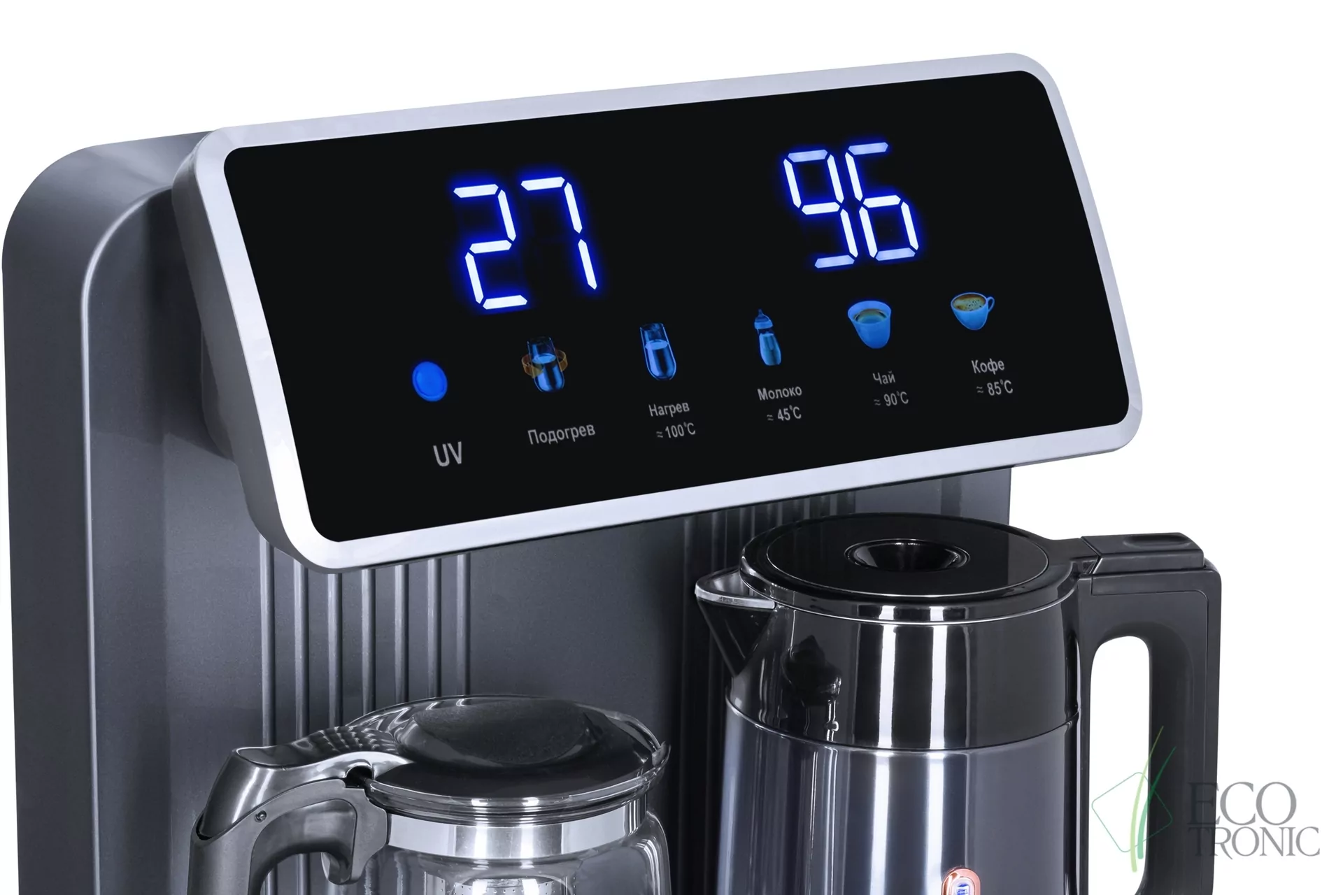 Кулер с чайным столиком Тиабар Ecotronic TB30-LNR UV dark grey